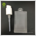 120ml new products cosmetic container square clear glass bottle with pump cap